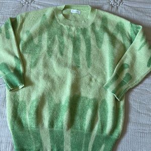 Rumours Green Drip Graphic Sweater long sweater 29”
